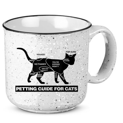 Petting Chart For A Cat Funny How To Pet A Cat Meme 15oz Campfire Ceramic Mug