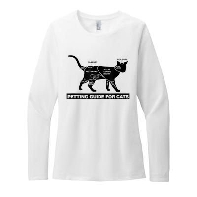 Petting Chart For A Cat Funny How To Pet A Cat Meme Womens CVC Long Sleeve Shirt