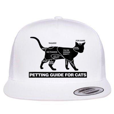 Petting Chart For A Cat Funny How To Pet A Cat Meme Flatbill Hat