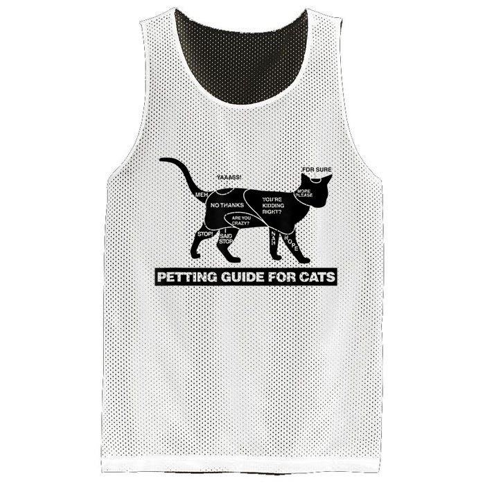 Petting Chart For A Cat Funny How To Pet A Cat Meme Mesh Reversible Basketball Jersey Tank