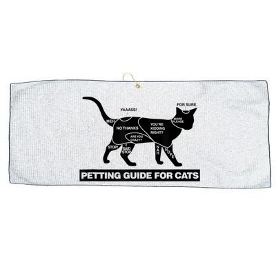 Petting Chart For A Cat Funny How To Pet A Cat Meme Large Microfiber Waffle Golf Towel