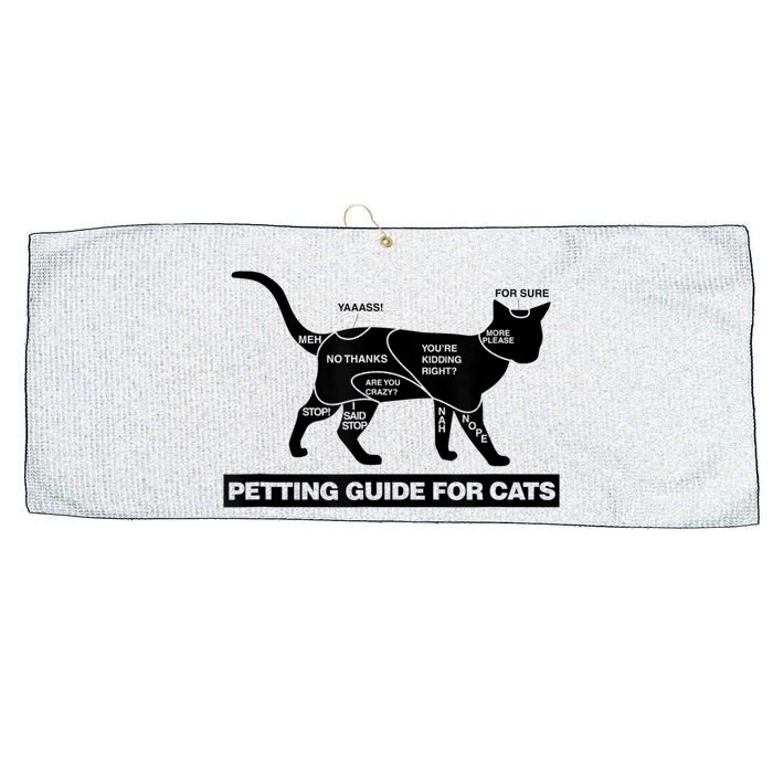 Petting Chart For A Cat Funny How To Pet A Cat Meme Large Microfiber Waffle Golf Towel