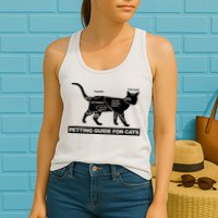 Petting Chart For A Cat Funny How To Pet A Cat Meme Womens Tank Top