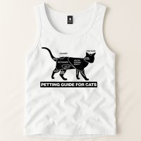 Petting Chart For A Cat Funny How To Pet A Cat Meme Tank Top