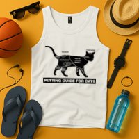 Petting Chart For A Cat Funny How To Pet A Cat Meme Tank Top