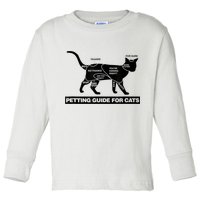 Petting Chart For A Cat Funny How To Pet A Cat Meme Toddler Long Sleeve Shirt