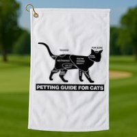 Petting Chart For A Cat Funny How To Pet A Cat Meme Golf Towel