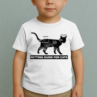 Petting Chart For A Cat Funny How To Pet A Cat Meme Toddler T-Shirt