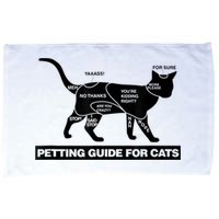 Petting Chart For A Cat Funny How To Pet A Cat Meme Microfiber Hand Towel