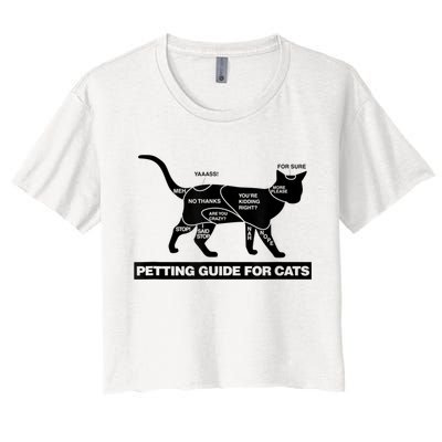Petting Chart For A Cat Funny How To Pet A Cat Meme Crop Top