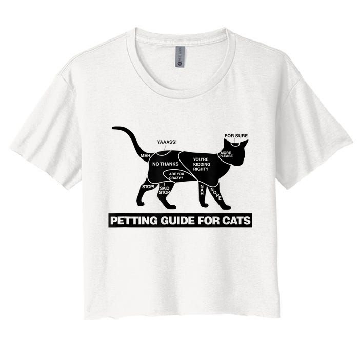Petting Chart For A Cat Funny How To Pet A Cat Meme Crop Top