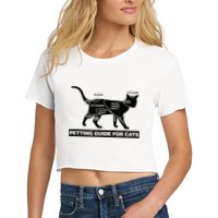 Petting Chart For A Cat Funny How To Pet A Cat Meme Crop Top
