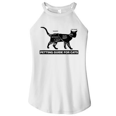 Petting Chart For A Cat Funny How To Pet A Cat Meme Women's Perfect Tri Rocker Tank