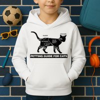 Petting Chart For A Cat Funny How To Pet A Cat Meme Kids Hoodie