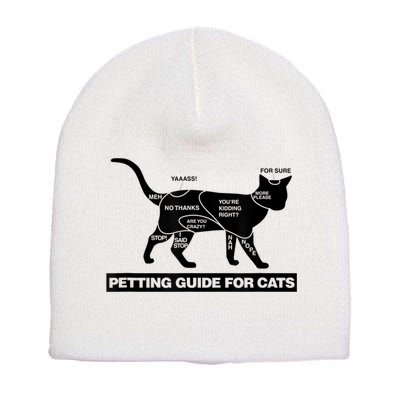 Petting Chart For A Cat Funny How To Pet A Cat Meme Short Acrylic Beanie