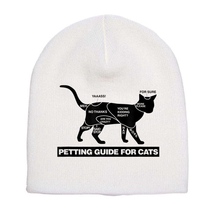 Petting Chart For A Cat Funny How To Pet A Cat Meme Short Acrylic Beanie