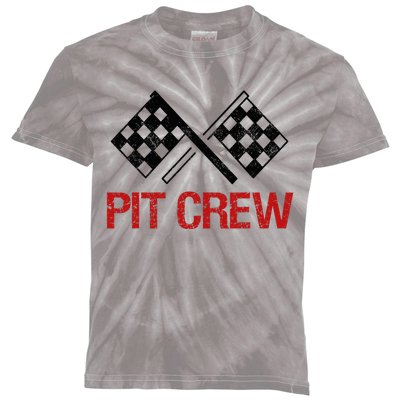 Pit Crew For Racing Car Parties Kids Tie-Dye T-Shirt