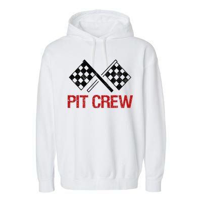 Pit Crew For Racing Car Parties Garment-Dyed Fleece Hoodie