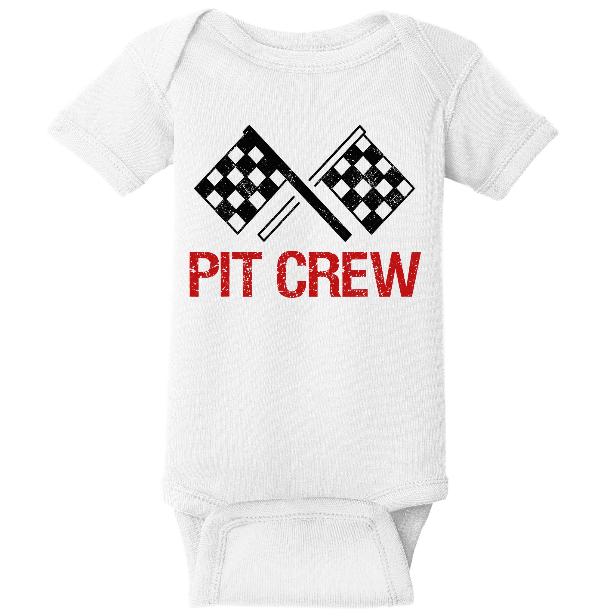 Pit Crew For Racing Car Parties Baby Bodysuit