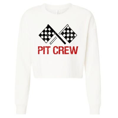 Pit Crew For Racing Car Parties Cropped Pullover Crew