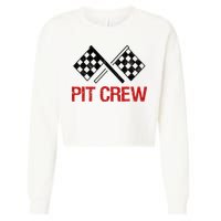 Pit Crew For Racing Car Parties Cropped Pullover Crew
