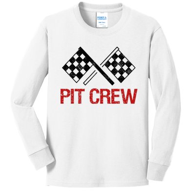 Pit Crew For Racing Car Parties Kids Long Sleeve Shirt