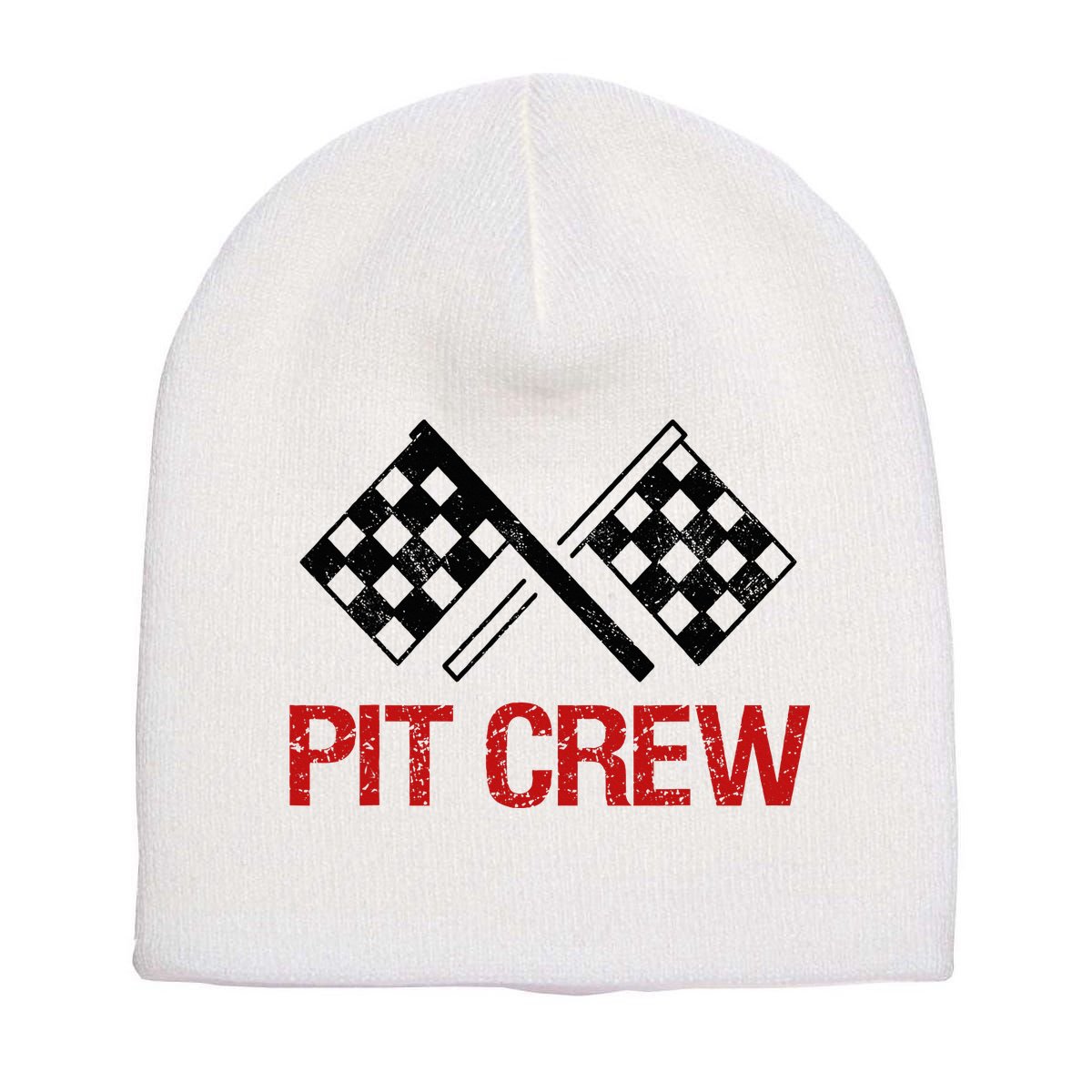 Pit Crew For Racing Car Parties Short Acrylic Beanie