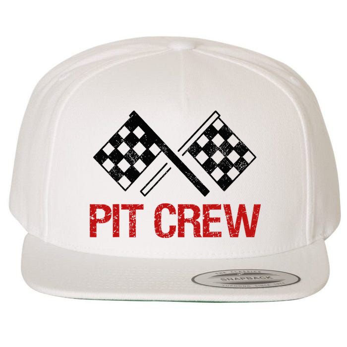 Pit Crew For Racing Car Parties Wool Snapback Cap