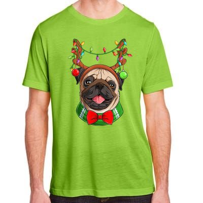 Pug Christmas Festive Cute Adult ChromaSoft Performance T-Shirt