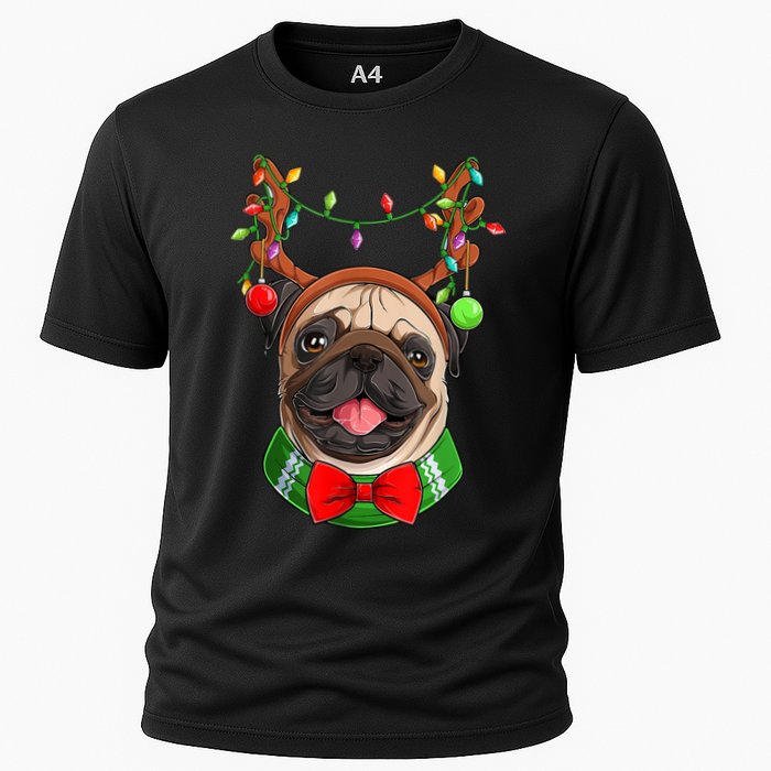 Pug Christmas Festive Cute Cooling Performance Crew T-Shirt