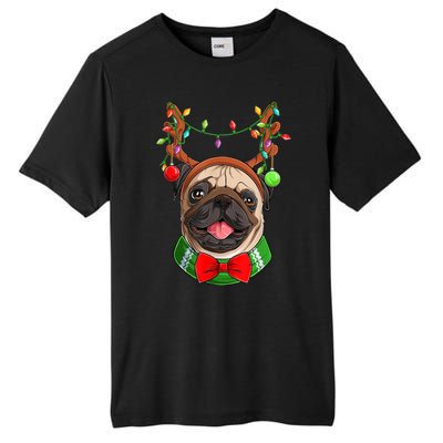 Pug Christmas Festive Cute Tall Fusion ChromaSoft Performance T-Shirt