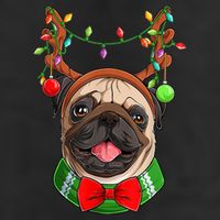 Pug Christmas Festive Cute 11oz C Handle Ceramic Mug