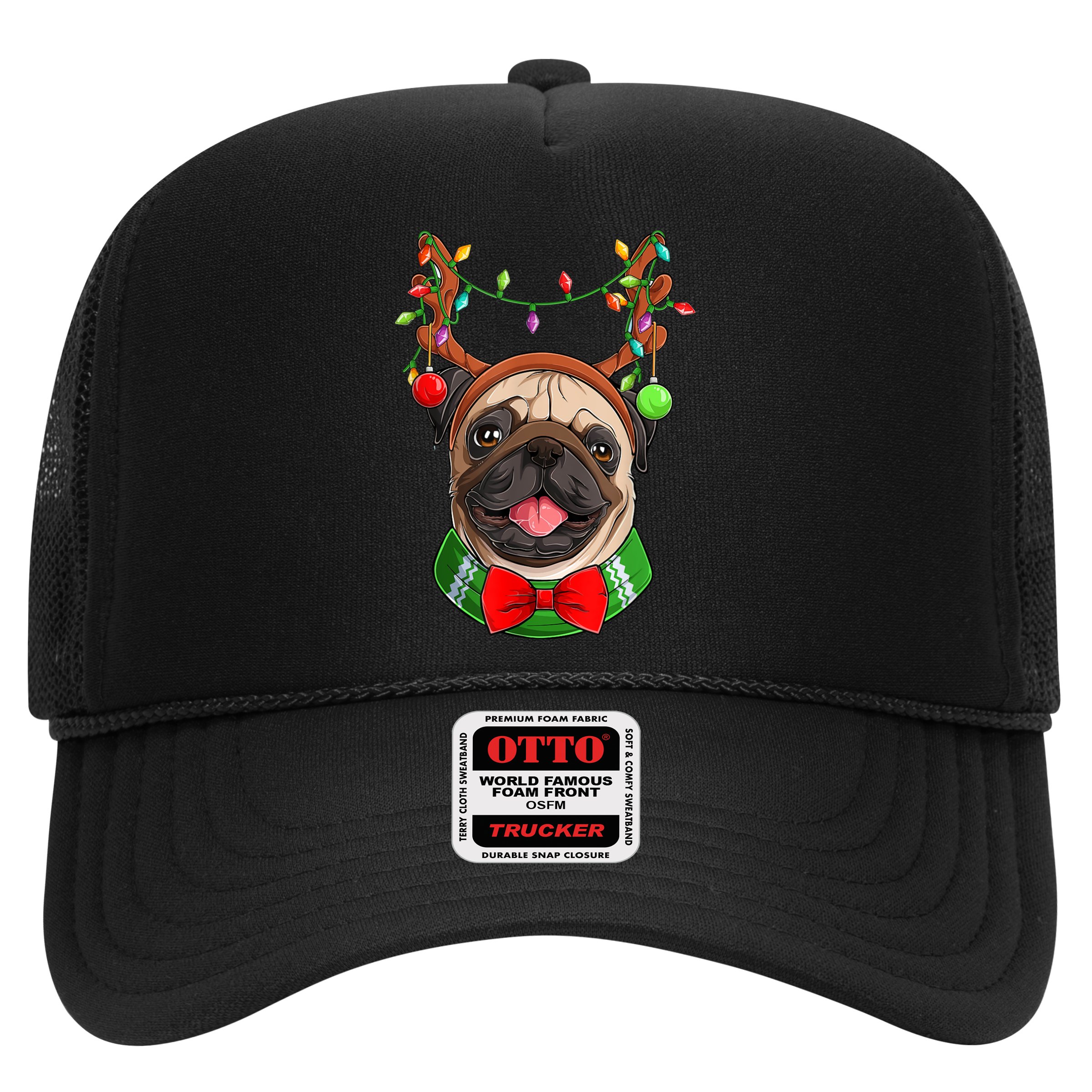 Pug Christmas Festive Cute Trucker Hat