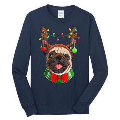 Pug Christmas Festive Cute Tall Long Sleeve T-Shirt