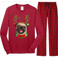 Pug Christmas Festive Cute Long Sleeve Pajama Set