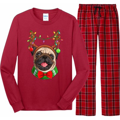 Pug Christmas Festive Cute Long Sleeve Pajama Set