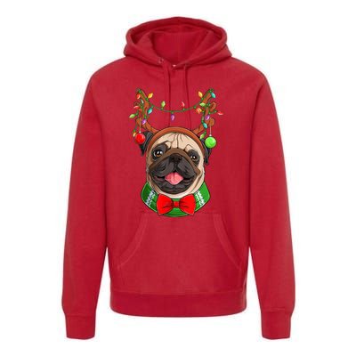 Pug Christmas Festive Cute Premium Hoodie