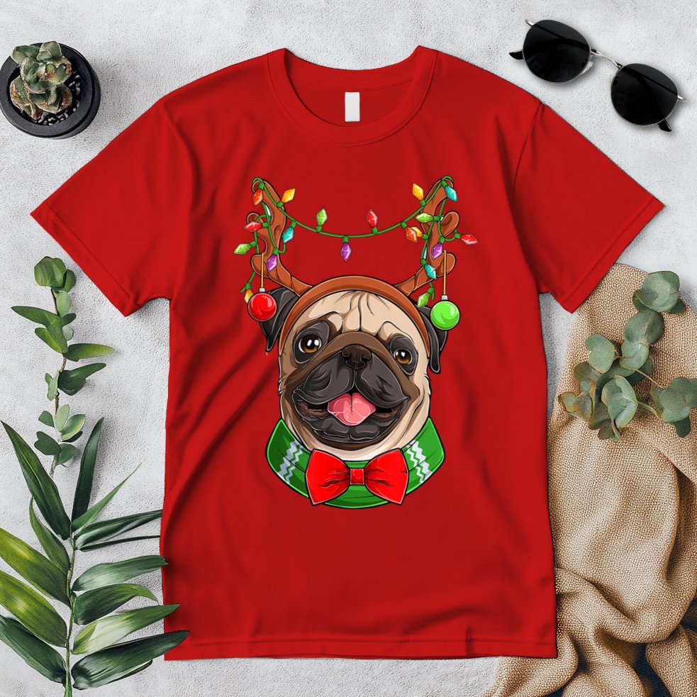 Pug Christmas Festive Cute Premium T-Shirt