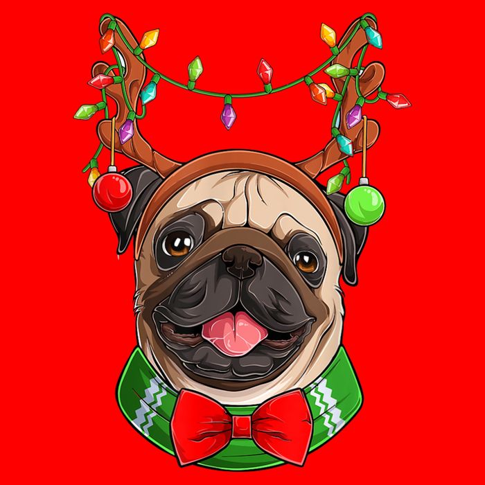 Pug Christmas Festive Cute Premium T-Shirt