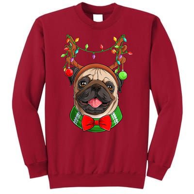 Pug Christmas Festive Cute Tall Sweatshirt