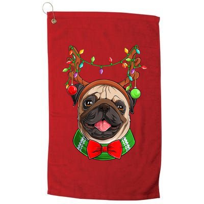 Pug Christmas Festive Cute Golf Towel