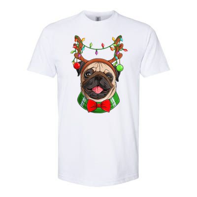 Pug Christmas Festive Cute Softstyle® CVC T-Shirt