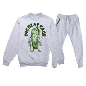 Picolas Cage Funny Cute Premium Crewneck Sweatsuit Set