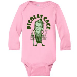 Picolas Cage Funny Cute Baby Long Sleeve Bodysuit