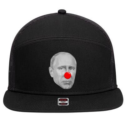 Putin Clown Funny 7 Panel Mesh Trucker Snapback Hat