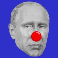 Putin Clown Funny Button
