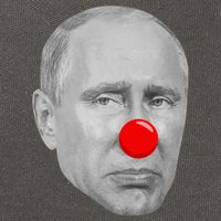 Putin Clown Funny Cotton Canvas Backpack