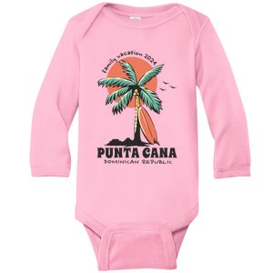 Punta Cana Family Vacation 2024 Matching Dominican Baby Long Sleeve Bodysuit