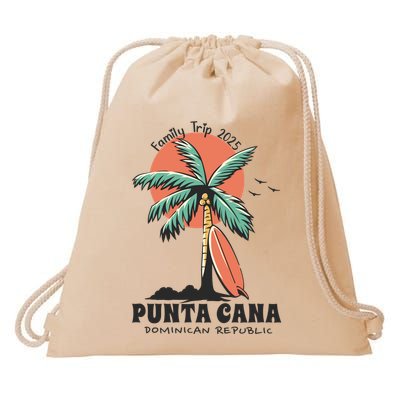 Punta Cana Family Trip 2025 Weekend Vacation Matching Group Drawstring Bag