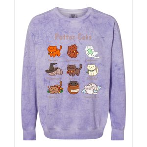 Potter Cats Funny Gifts For Cat Lovers Colorblast Crewneck Sweatshirt